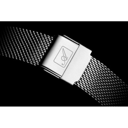 Zegarek damski Adriatica  A3730.5145Q srebrny bransoleta mesh granatowa tarcza