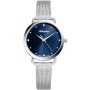Zegarek damski Adriatica  A3730.5145Q srebrny bransoleta mesh granatowa tarcza