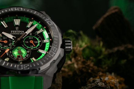 Festina Chrono Bike 20725/3 zegarek męski grafitowy z zielonym paskiem chronograf