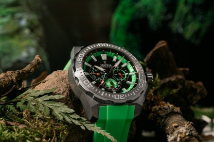Festina Chrono Bike 20725/3 zegarek męski grafitowy z zielonym paskiem chronograf
