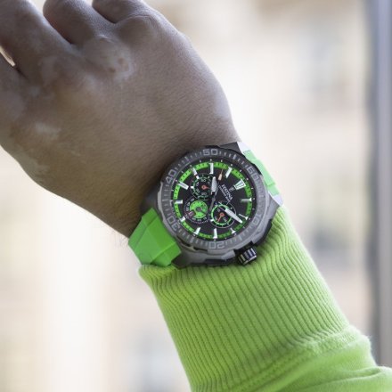 Festina Chrono Bike 20725/3 zegarek męski grafitowy z zielonym paskiem chronograf