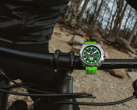 Festina Chrono Bike 20725/3 zegarek męski grafitowy z zielonym paskiem chronograf