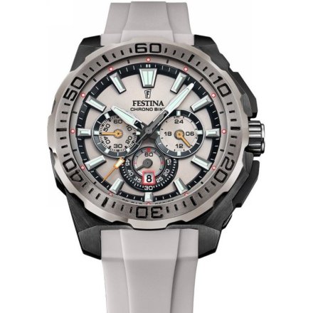 Festina Chrono Bike 20726/1 zegarek męski czarny z szarym paskiem chronograf