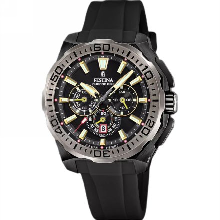Festina Chrono Bike 20726/3 zegarek męski czarny z czarnym paskiem chronograf