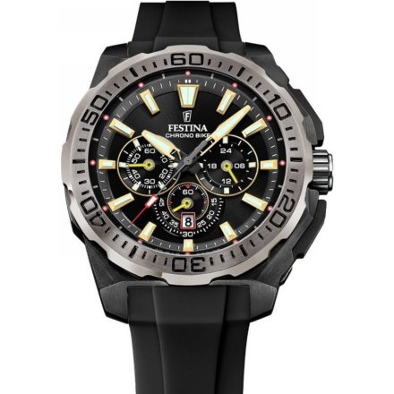 Festina Chrono Bike 20726/3 zegarek męski czarny z czarnym paskiem chronograf