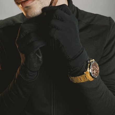 Festina Chrono Bike 20727/3 zegarek męski złoty z brązową tarczą chronograf