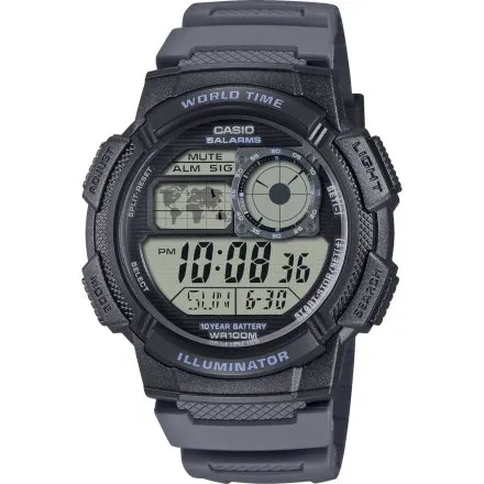 Zegarek Męski Casio AE-1000W-8AVEF sportowy z wyświetlaczem i z niebieskim paskiem