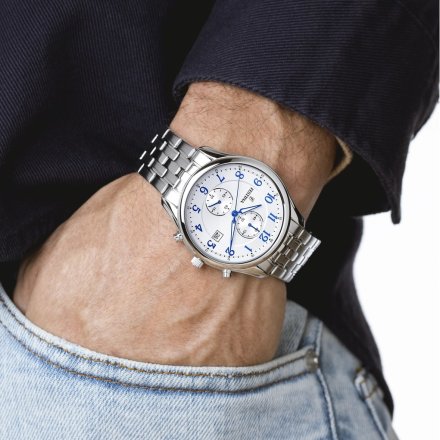 Festina Timeless Chronograph 6854/A Zegarek Męski srebrny z zieloną tarczą chronograf