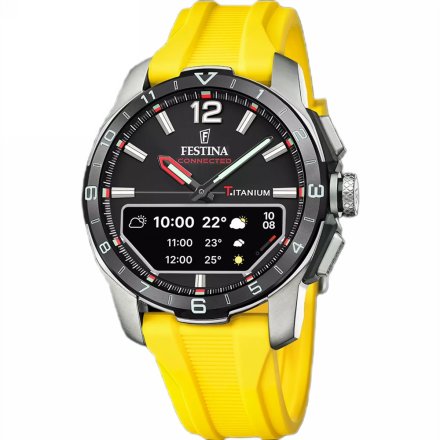 Festina Connected D 23000/A Smartwatch Zegarek Męski na żółtym pasku
