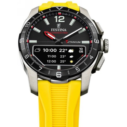 Festina Connected D 23000/A Smartwatch Zegarek Męski na żółtym pasku