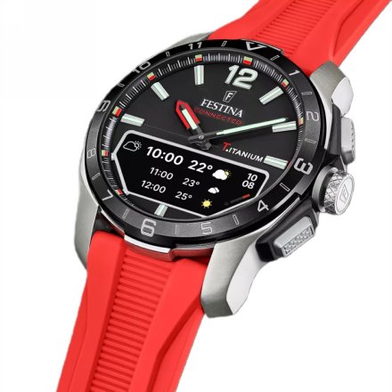 Festina Connected D 23000/C Smartwatch Zegarek Męski na czerwonym pasku