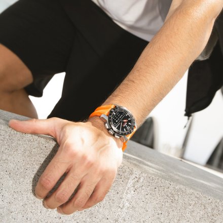 Festina Connected D 23000/D Smartwatch Zegarek Męski na pomarańczowym pasku