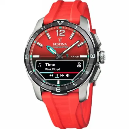 Festina Connected D 23000/6 Smartwatch Zegarek Męski na czerwonym pasku