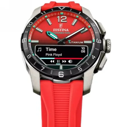 Festina Connected D 23000/6 Smartwatch Zegarek Męski na czerwonym pasku