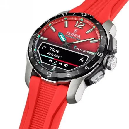 Festina Connected D 23000/6 Smartwatch Zegarek Męski na czerwonym pasku