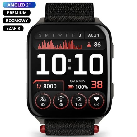 Czarny smartwatch Garmin Venu X1 Black AMOLED Latarka Rozmowy 010-02980-02