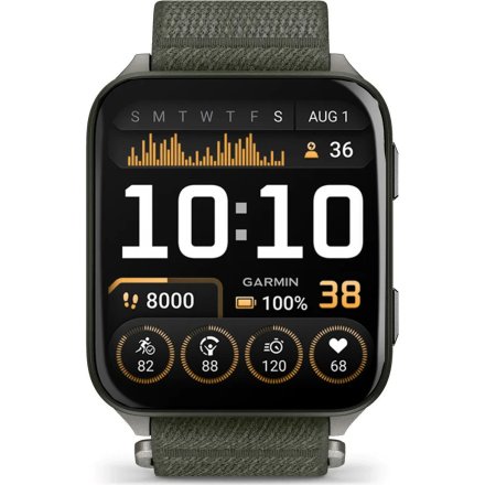 Zielony smartwatch Garmin Venu X1 Moss AMOLED Latarka Rozmowy 010-02980-03