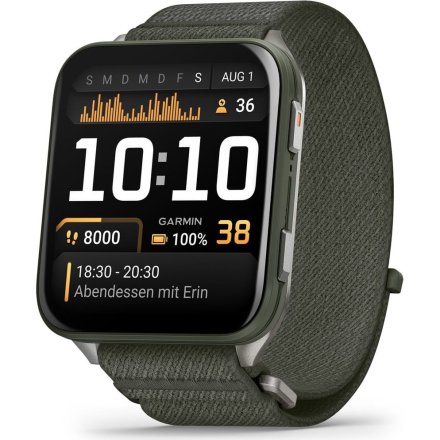Zielony smartwatch Garmin Venu X1 Moss AMOLED Latarka Rozmowy 010-02980-03