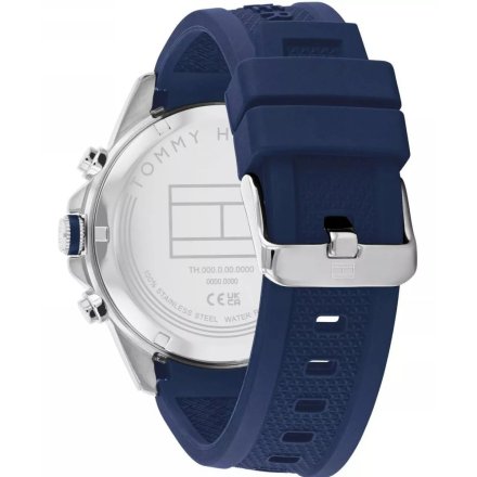 Tommy Hilfiger Lars zegarek męski srebrny z granatowym paskiem 1710649