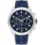 Tommy Hilfiger Lars zegarek męski srebrny z granatowym paskiem 1710649
