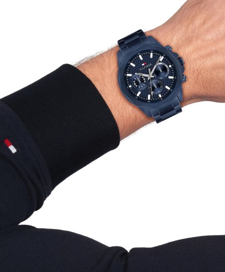 Tommy Hilfiger Lars zegarek męski granatowy 1710652
