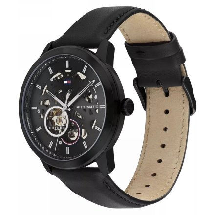 Tommy Hilfiger Henry zegarek męski czarny z czarnym paskiem 1710659
