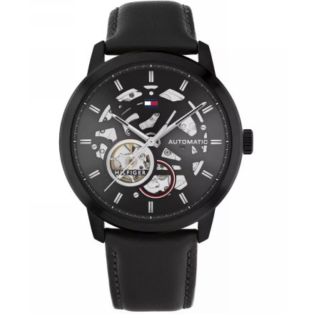 Tommy Hilfiger Henry zegarek męski czarny z czarnym paskiem 1710659