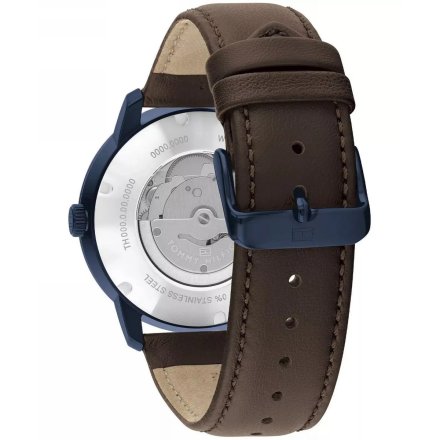 Tommy Hilfiger Henry zegarek męski granatowy z brązowym paskiem 1710660