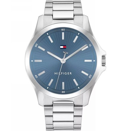 Tommy Hilfiger Bruce zegarek męski srebrny z niebieską tarczą 1710670