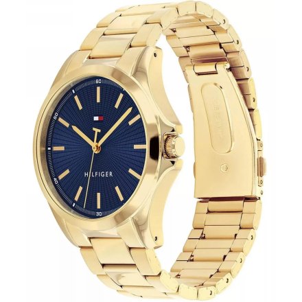 Tommy Hilfiger Bruce zegarek męski złoty z granatową tarczą 1710679