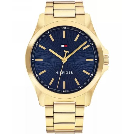 Tommy Hilfiger Bruce zegarek męski złoty z granatową tarczą 1710679