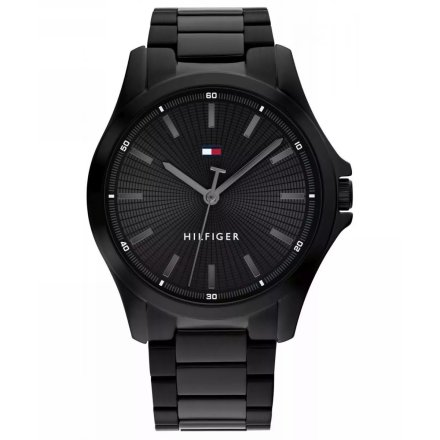 Tommy Hilfiger Bruce zegarek męski czarny z czarną tarczą 1710680