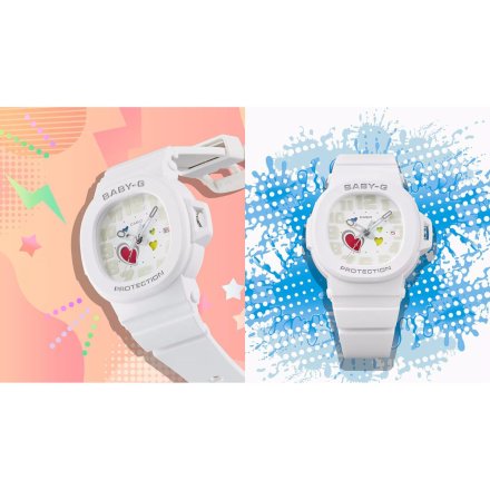 Zegarek Casio Baby-G BGA-10-7AER Baby-G biały z czytelną tarczą