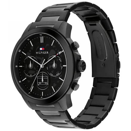 Tommy Hilfiger Henry zegarek męski czarny z czarną tarczą 1710685
