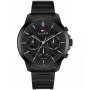 Tommy Hilfiger Henry zegarek męski czarny z czarną tarczą 1710685