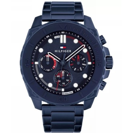 Tommy Hilfiger Morgan zegarek męski granatowy z granatową tarczą 1710691
