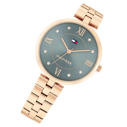 Tommy Hilfiger Ella zegarek damski różowozłoty z szarą tarczą 1782686