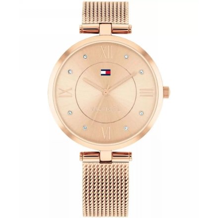 Tommy Hilfiger Ella zegarek damski różowozłoty z różowozłotą tarczą 1782712