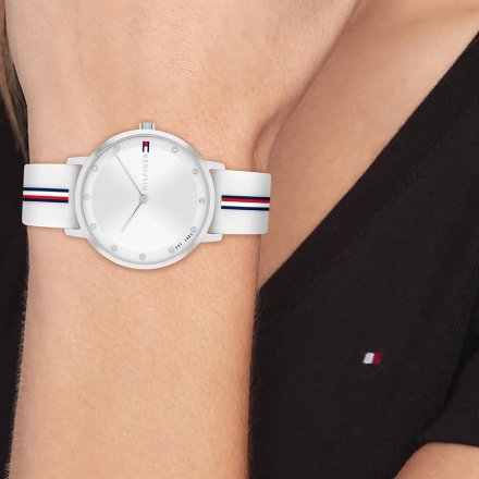 Tommy Hilfiger Pippa zegarek damski na pasku z białą tarczą 1782735