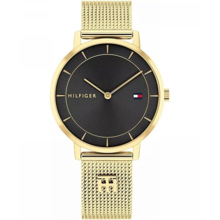Tommy Hilfiger Tea zegarek damski złoty z czarną tarczą 1782739