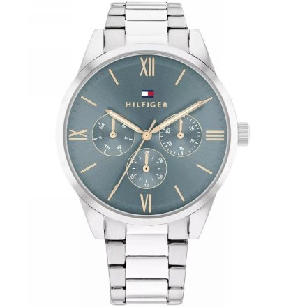 Tommy Hilfiger Camille zegarek damski srebrny z niebieską tarczą 1782745