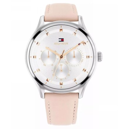 Tommy Hilfiger Gianna zegarek damski srebrny z różowym paskiem 1782748