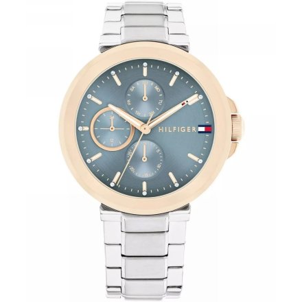 Tommy Hilfiger Lori zegarek damski srebrny z niebieską tarczą 1782754