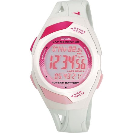Zegarek Casio Timeless Collection Women STR-300-7EG biały z różowym akcentem
