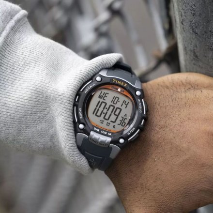 Timex Ironman TW5M64500 Zegarek męski szaro-czarny sportowy z wyświetlaczem