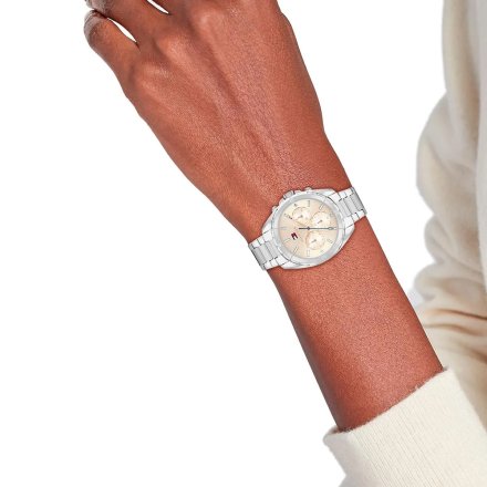 Tommy Hilfiger Mellie zegarek damski srebrny z perłową tarczą 1782782