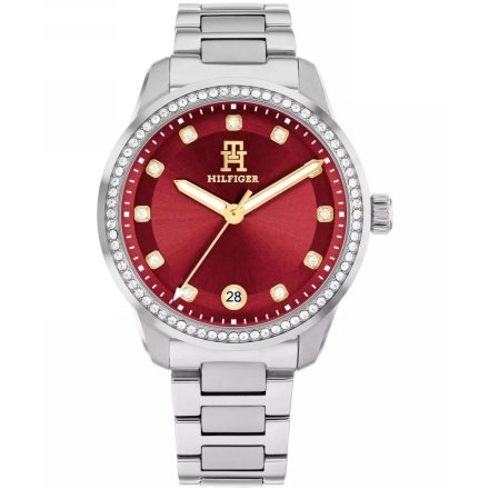 Tommy Hilfiger TH85 Crystals zegarek damski srebrny z cyrkoniami 1782794