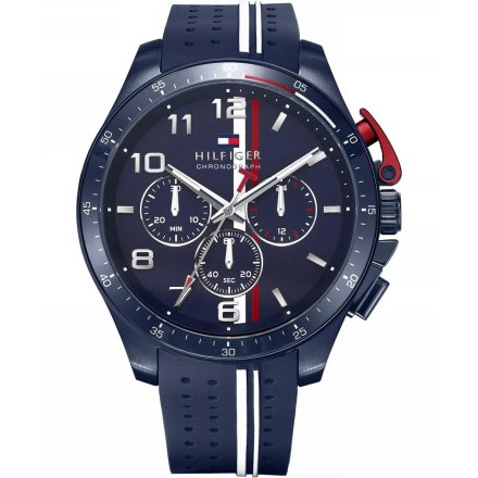 Tommy Hilfiger Bank zegarek męski granatowy z granatowym paskiem 1792169