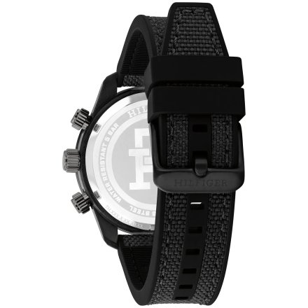 Tommy Hilfiger TH85 Chronograph zegarek męski na czarnym pasku z chronografem 1792182