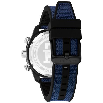 Tommy Hilfiger TH85 Chronograph zegarek męski na czarnym pasku z chronografem 1792183